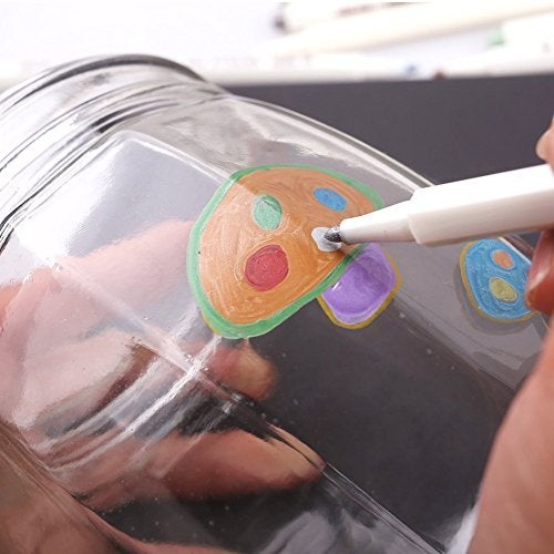 PuTwo أقلام معدنية من PuTwo، 10 ألوان متنوعة، طرف رفيع، مقاومة للماء، قلم خط معدني، متعددة الأسطح - Image 3
