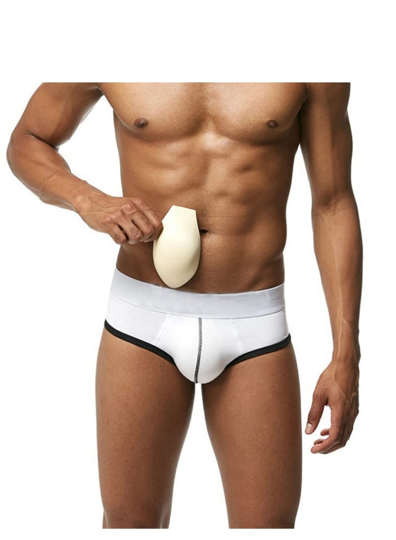 Excefore 6Pcs Men Bulge Enhancing Underwear Swim Sponge Pad 3D Enlarge Swimming Trunks Inserts Underwear Cup, Sponge Pad Swimwear Padded for Swimming Boxers Briefs G String Thongs - Image 4