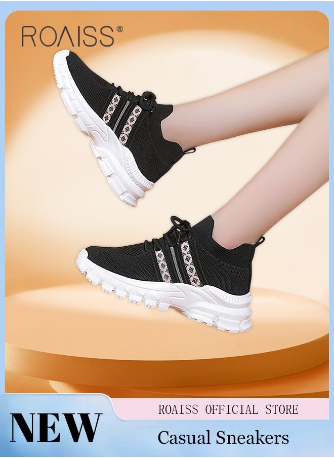 Women's Thick Sole Sneakers Women's Mesh Dad Shoes Women's Athlesiure Shoes Hollow Casual Shoes