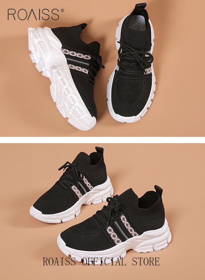 Women's Thick Sole Sneakers Women's Mesh Dad Shoes Women's Athlesiure Shoes Hollow Casual Shoes