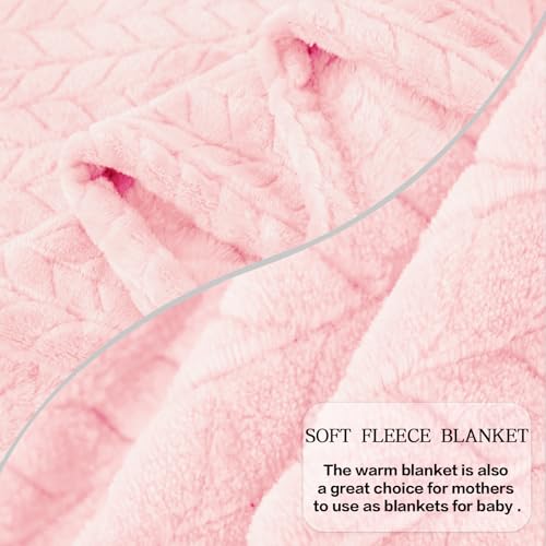 inhand Super Soft Pink Cute Throw Blanket, Cozy Plush Fleece Blanket Throw Size, Washable Lightweight Flannel Blankets Throw for All Season(50”x60”, Baby Pink) - Image 5