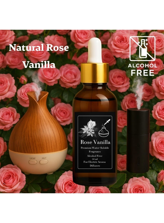 عطر روز فانيلا مركز 50مل - ريفيل للفواحات الكهربائية البخارية - خالٍ من الكحول - قطّارة دقيقة - ثبات طويل وآمن صحيًا - Image 1