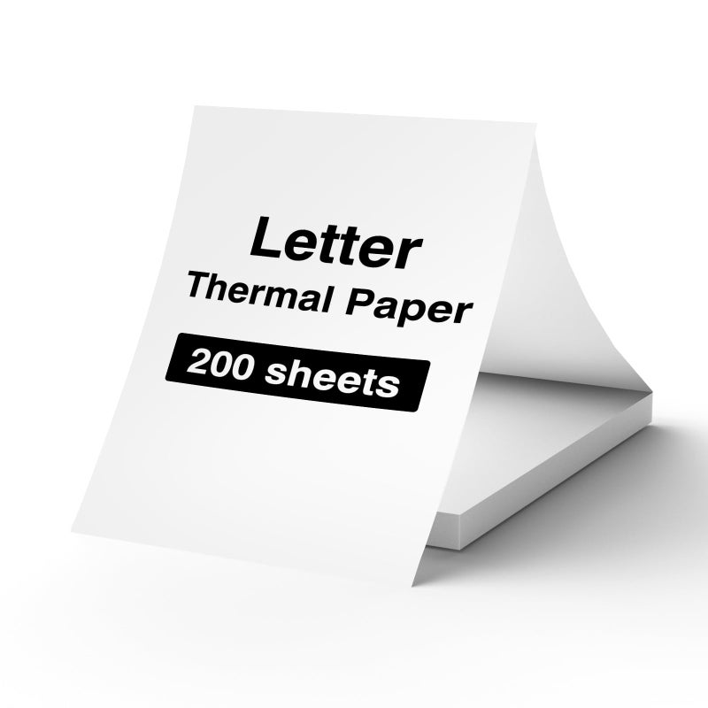 iDPRT 200 Sheet MT610 M08F A40 Thermal Printer Paper 85 x 11 for M08FLetter MT610 M832 M834 A285M A80 A81 PR20 Brother Letter Most Letter Thermal Portable Printers - Image 2