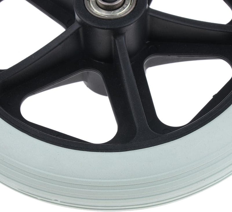 klarako 4 Pc Universal Wheel Replacement Parts for Wheelchairs Walker Wheels 7" - Image 2