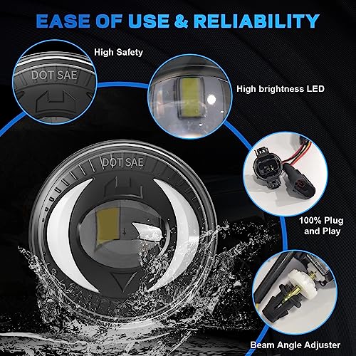 SINYATO INDUST LED Fog Lights With DRL/Turn Signals Compatible with 07-13 Chevy Avalanche 07-14 Suburban Tahoe GMC Yukon/XL Ford Mustang 08-09 Pontiac G8, DOT Certified, 1 Pair - Image 4