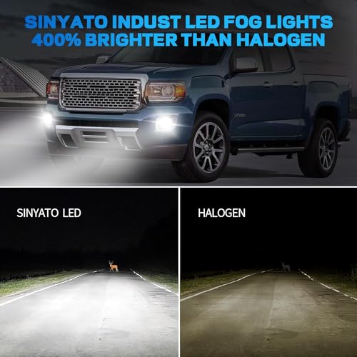 SINYATO INDUST LED Fog Lights With DRL/Turn Signals Compatible with 07-13 Chevy Avalanche 07-14 Suburban Tahoe GMC Yukon/XL Ford Mustang 08-09 Pontiac G8, DOT Certified, 1 Pair - Image 3
