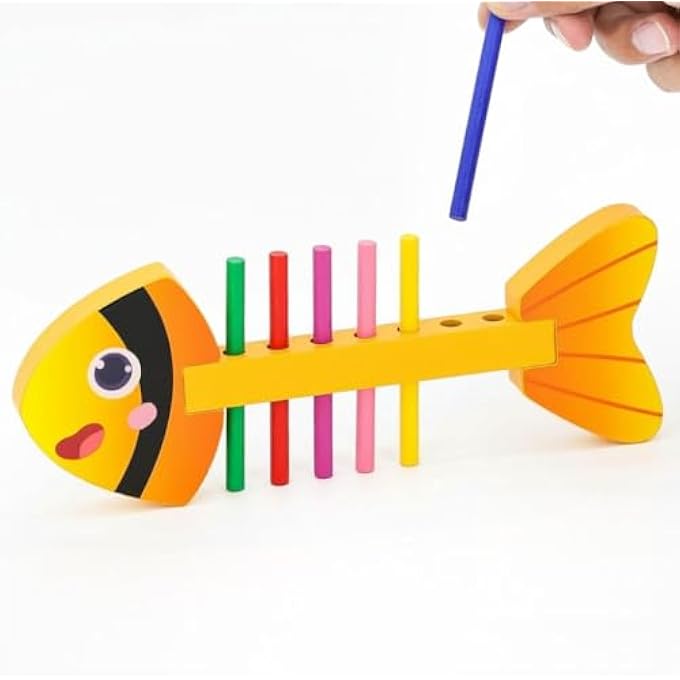 WOODEN COLOR SORTING TOYS FOR TODDLERS 3+ YEARS, LEARNING TOY, SENSORY MATCHING GAME FOR COGNITIVE DEVELOPMENT, FINE MOTOR SKILLS EDUCATION GIFT FOR BOYS AND GIRLS - Image 1