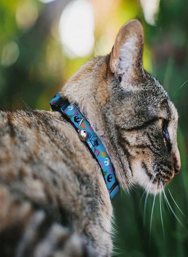 Buckle Down Star Wars Breakaway Cat Collar with Bell, Plastic Clip, Easy Adjustable, Star Wars Jedi Order and Rebel Alliance Icons Scattered, 8.5 to 12 Inches 0.5 Inch Wide - Image 2