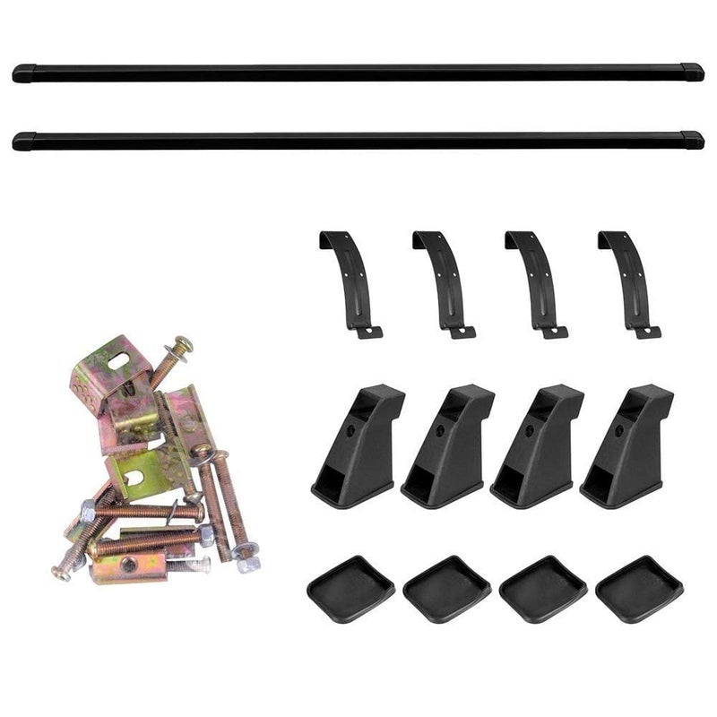 AUTO MT سكة سقف ألمنيوم قابلة للإزالة 118 سم حامل سقف سيارة عالمي قضبان عرضية سبويلر درفت لجميع سيارات القضبان العرضية - Image 1