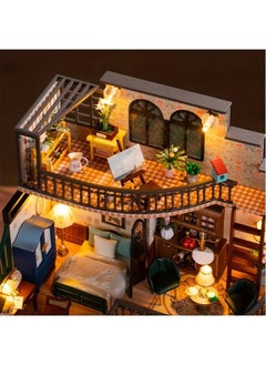 DIY 3D Mini Dollhouse Kit Three-story loft apartment model retro architecture with Furniture - Creative Home Model Project for Holidays & Gifts - pzsku/Z4551FBB3C9AD7294653AZ/45/_/1725092350/071e3161-d98f-4956-8bfa-142c3f45f821