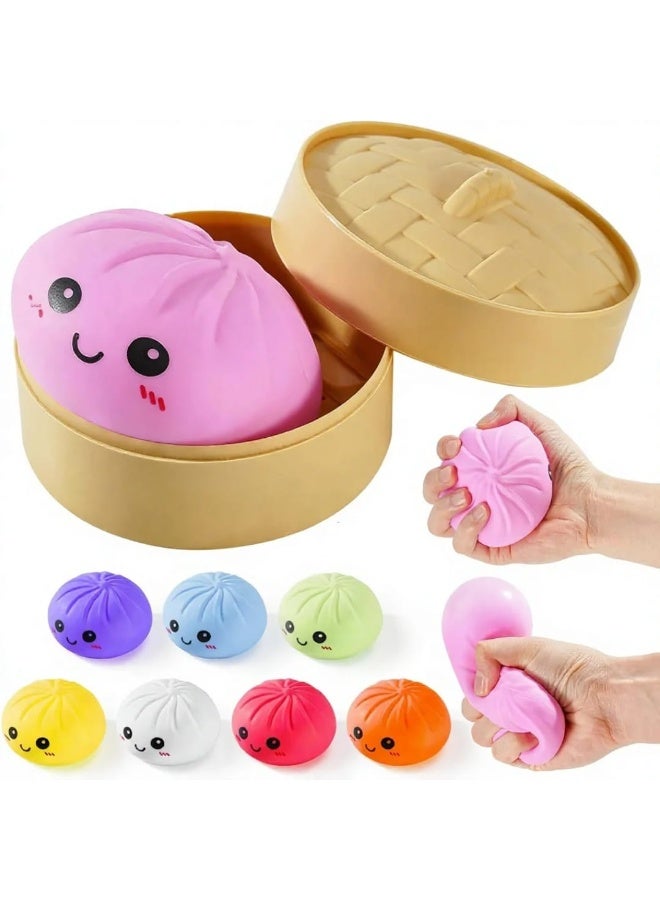 Squishy Dumpling - Squishy Dumpling - Stress Relief Dumpling Toy - Foam Dumpling Stress Relief Figure - Steamed Stuffed Bun Simulation Cake Toy, Squeezable Dumpling Ball, Stress Relief Toys, Sensory Squeeze Toy - Rubber Dumpling Stress Relief Ball for Kids, Colorful Dumpling Stress Relief Balls, Stress Relief Fidget Toys, Squeeze Dough Ball, Sensory Stress Relief Toy, Anti-Anxiety Cake. Rubber Stress Relief Ball for Kids, Colorful Stress Relief Balls, Stress Relief Toys, Stress Relief Dough Ball, Sensory Stress Relief Toy, Anti-Anxiety Cake - 1 Random Piece. - Image 4