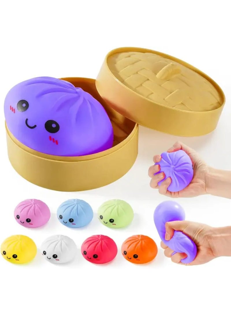 Squishy Dumpling - Squishy Dumpling - Stress Relief Dumpling Toy - Foam Dumpling Stress Relief Figure - Steamed Stuffed Bun Simulation Cake Toy, Squeezable Dumpling Ball, Stress Relief Toys, Sensory Squeeze Toy - Rubber Dumpling Stress Relief Ball for Kids, Colorful Dumpling Stress Relief Balls, Stress Relief Fidget Toys, Squeeze Dough Ball, Sensory Stress Relief Toy, Anti-Anxiety Cake. Rubber Stress Relief Ball for Kids, Colorful Stress Relief Balls, Stress Relief Toys, Stress Relief Dough Ball, Sensory Stress Relief Toy, Anti-Anxiety Cake - 1 Random Piece. - Image 3
