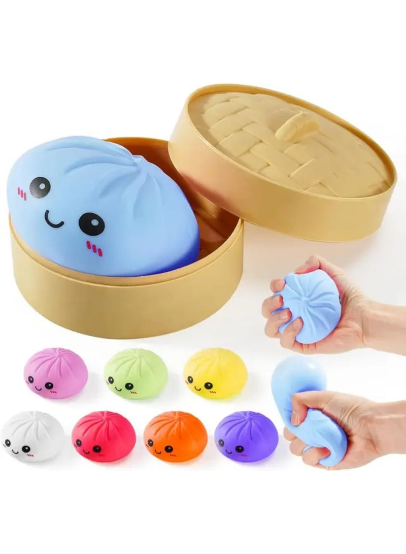 Squishy Dumpling - Squishy Dumpling - Stress Relief Dumpling Toy - Foam Dumpling Stress Relief Figure - Steamed Stuffed Bun Simulation Cake Toy, Squeezable Dumpling Ball, Stress Relief Toys, Sensory Squeeze Toy - Rubber Dumpling Stress Relief Ball for Kids, Colorful Dumpling Stress Relief Balls, Stress Relief Fidget Toys, Squeeze Dough Ball, Sensory Stress Relief Toy, Anti-Anxiety Cake. Rubber Stress Relief Ball for Kids, Colorful Stress Relief Balls, Stress Relief Toys, Stress Relief Dough Ball, Sensory Stress Relief Toy, Anti-Anxiety Cake - 1 Random Piece. - Image 5