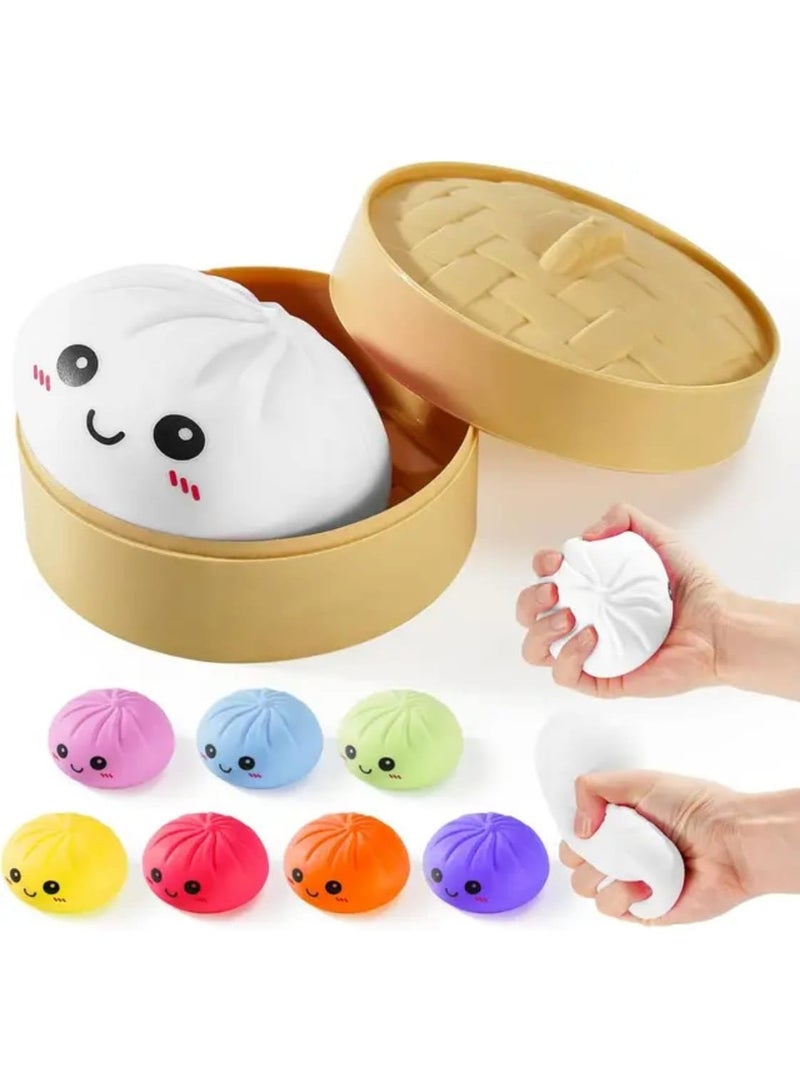 Squishy Dumpling - Squishy Dumpling - Stress Relief Dumpling Toy - Foam Dumpling Stress Relief Figure - Steamed Stuffed Bun Simulation Cake Toy, Squeezable Dumpling Ball, Stress Relief Toys, Sensory Squeeze Toy - Rubber Dumpling Stress Relief Ball for Kids, Colorful Dumpling Stress Relief Balls, Stress Relief Fidget Toys, Squeeze Dough Ball, Sensory Stress Relief Toy, Anti-Anxiety Cake. Rubber Stress Relief Ball for Kids, Colorful Stress Relief Balls, Stress Relief Toys, Stress Relief Dough Ball, Sensory Stress Relief Toy, Anti-Anxiety Cake - 1 Random Piece. - Image 2