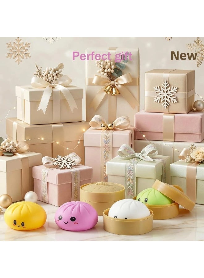 Squishy Dumpling - Squishy Dumpling - Stress Relief Dumpling Toy - Foam Dumpling Stress Relief Figure - Steamed Stuffed Bun Simulation Cake Toy, Squeezable Dumpling Ball, Stress Relief Toys, Sensory Squeeze Toy - Rubber Dumpling Stress Relief Ball for Kids, Colorful Dumpling Stress Relief Balls, Stress Relief Fidget Toys, Squeeze Dough Ball, Sensory Stress Relief Toy, Anti-Anxiety Cake. Rubber Stress Relief Ball for Kids, Colorful Stress Relief Balls, Stress Relief Toys, Stress Relief Dough Ball, Sensory Stress Relief Toy, Anti-Anxiety Cake - 1 Random Piece. - Image 1