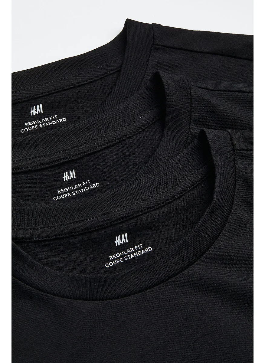 H&M 3-Pack Regular Fit T-Shirts