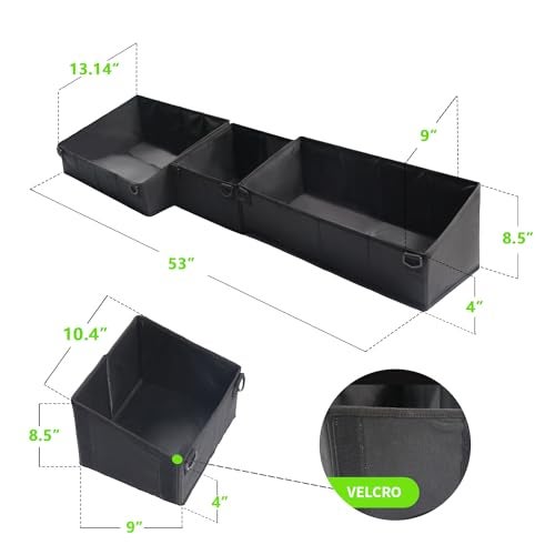 Liizoo Under Seat Storage Box Compatible with Chevy Silverado/GMC Sierra 1500 2019 2020 2021 2022 2023, Foldable Underseat Organizer for Silverado/Sierra 2500/3500 2023 2022-2020 Crew Cab Accessories - Image 3