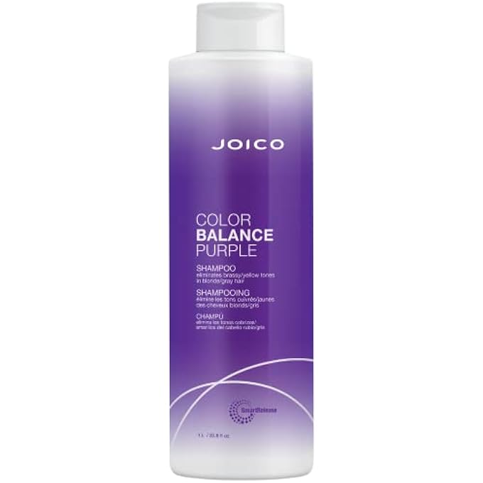 JOICO شامبو توازن اللون الأرجواني للشعر الأشقر البارد والرمادي | 33.8 أونصة سائلة - Image 1