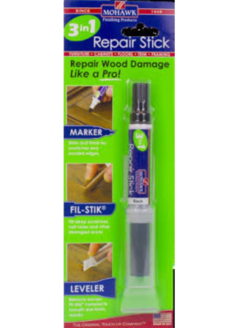 Mohawk Finishing Products Mohawk 3 in 1 Repair Stik Walnut M319 3005B All in One Solution for Wood and Furniture Scratches, Touch Up Marker Pen, Wood Filler Putty, Levelling Cap - Image 5
