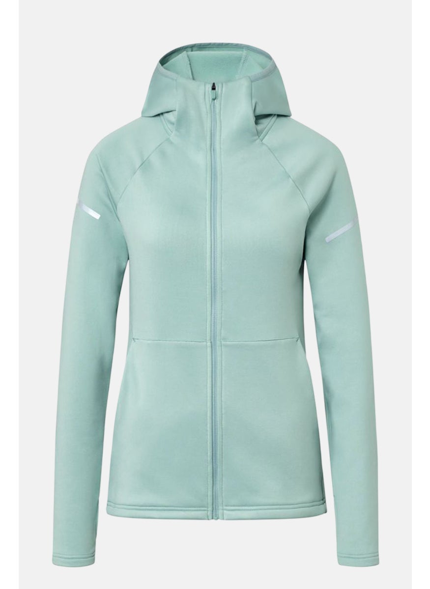 Tchibo - Women Regular Fit Plain Hooded Jacket, Mint Green - Image 1