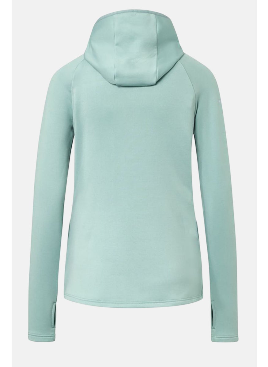 Tchibo - Women Regular Fit Plain Hooded Jacket, Mint Green - Image 1