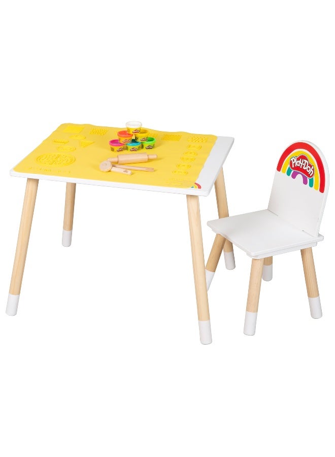 Play-Doh Play-Doh x Roba Kids Table and Chair Set with Accessories  - Image 2