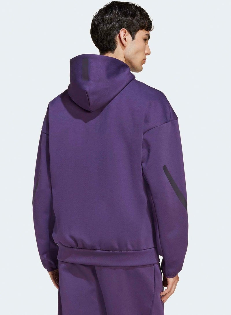Adidas أديداس M Z.N.E. Fz M بنفسجي غير محدد رياضياً سترة رياضية للرجال - Image 2