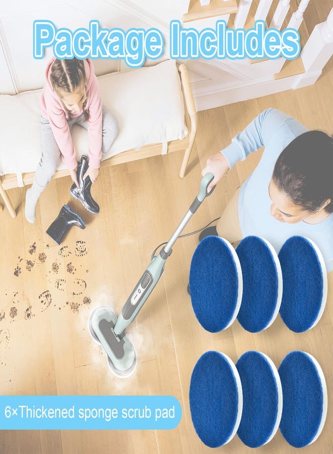 Conloquen 6-Pack Upgraded Steam Mop Scrubbing Pads | Compatible with Shark Steam & Scrub Models S8001, S8201, S8002BRN, S7201, S7000 | Thickened Sponge Scrub Pad - Image 4