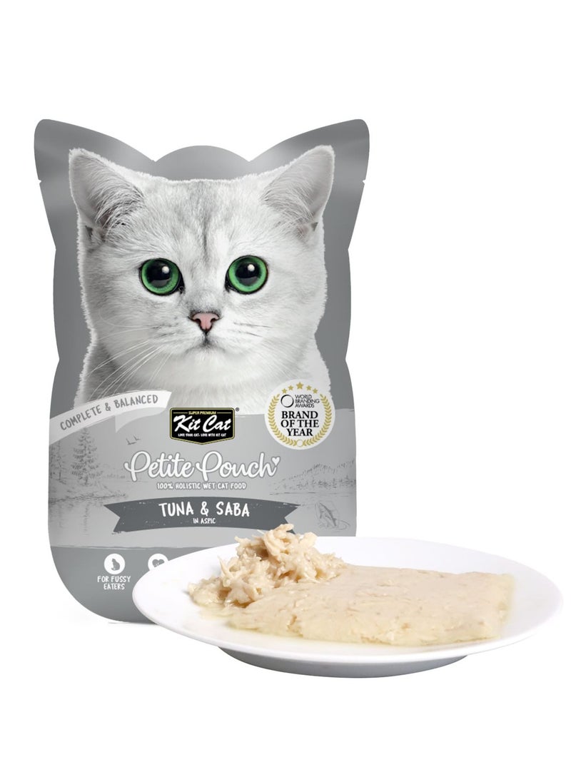 Kit Cat Kit Cat Petite Pouch (70g x 6 Pcs) – Tuna & Saba - 6 Pieces  - Image 2