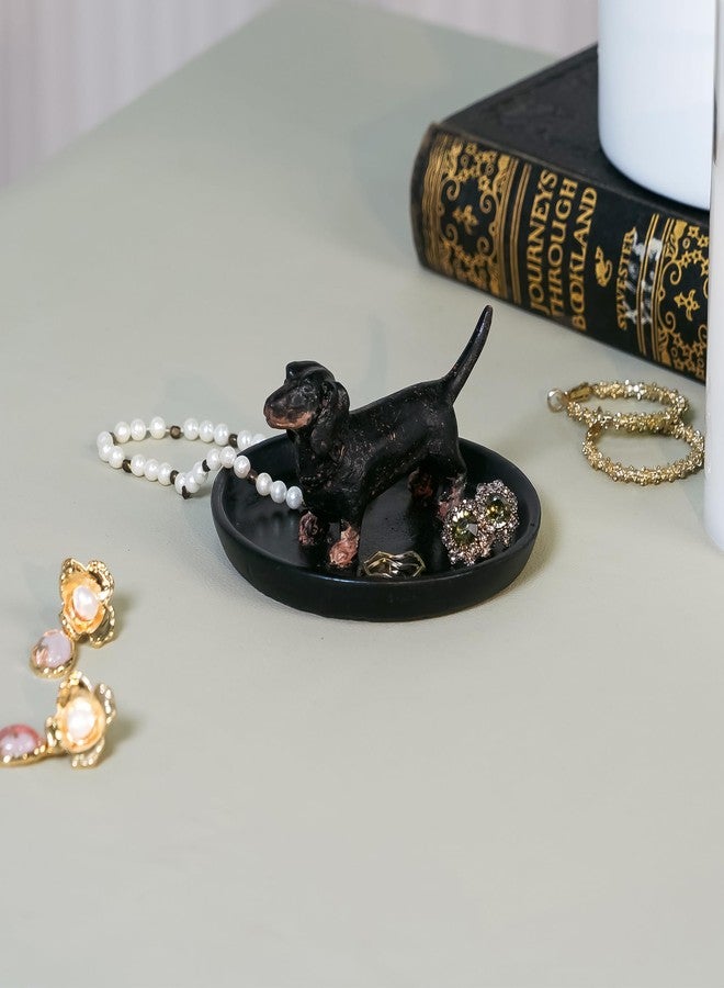SOFFEE DESIGN Resin Dachshund Jewelry Tray, Storage for Ring Earring Necklace, Trinket Dish for Entryway Side Cabinet Bedside Table Washstand Dressing Table - Image 5