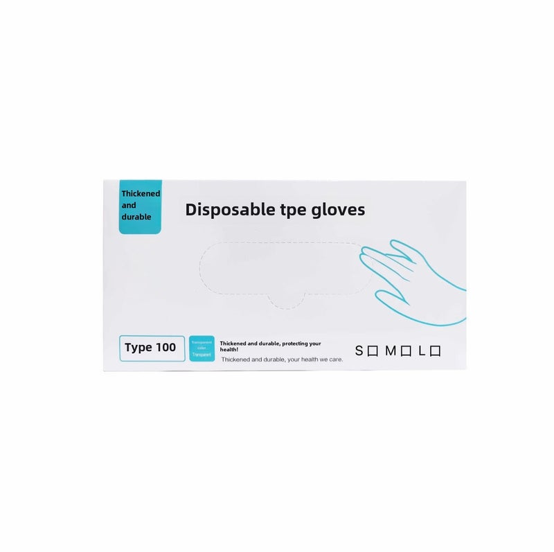 Disposable TPE Gloves White Food Grade Thickened 100 bags - Image 5