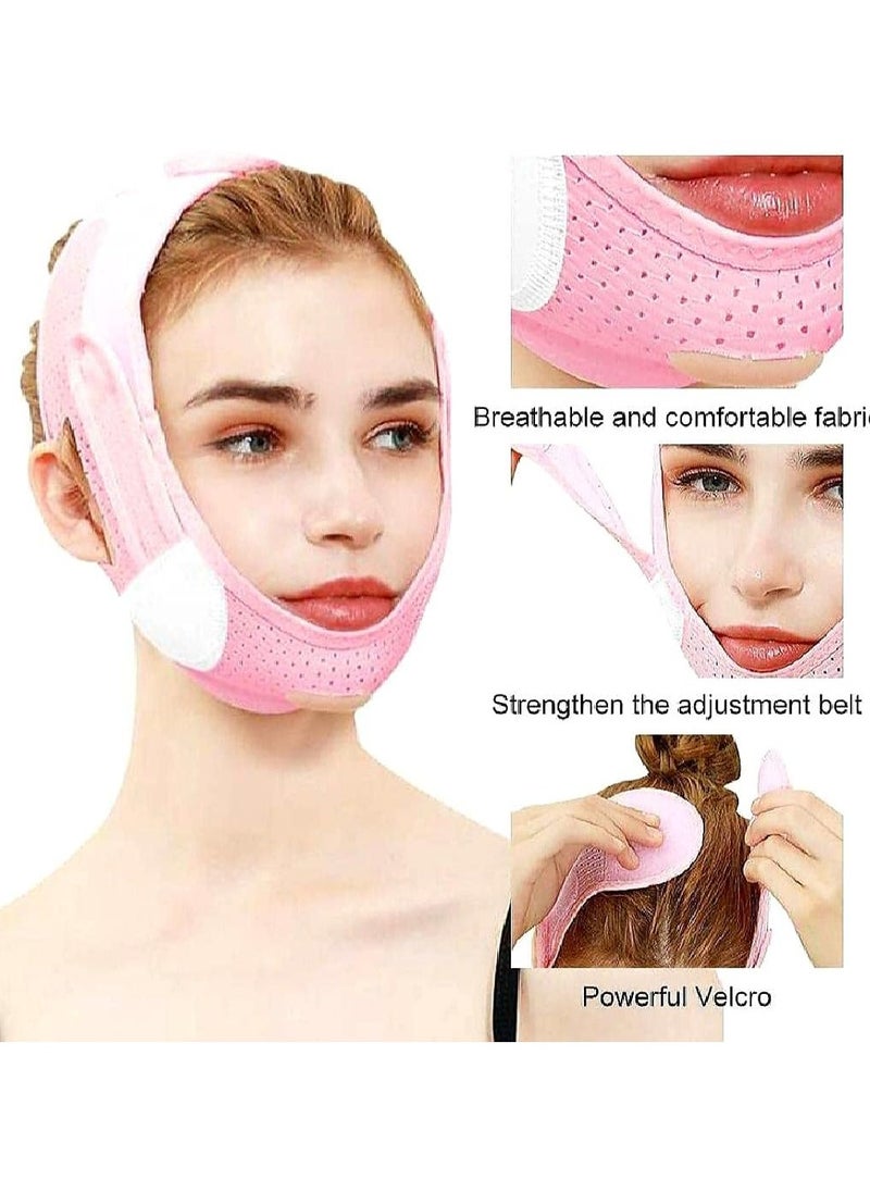 Kimaya - Reusable V Line Mask Facial Slimming Strap Double Chin Reducer Chin Up Mask Face Lifting Belt - Image 1