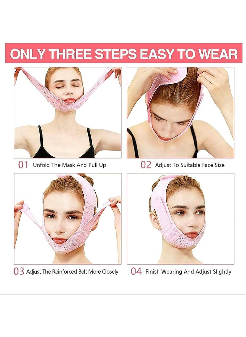 Kimaya - Reusable V Line Mask Facial Slimming Strap Double Chin Reducer Chin Up Mask Face Lifting Belt - Image 1