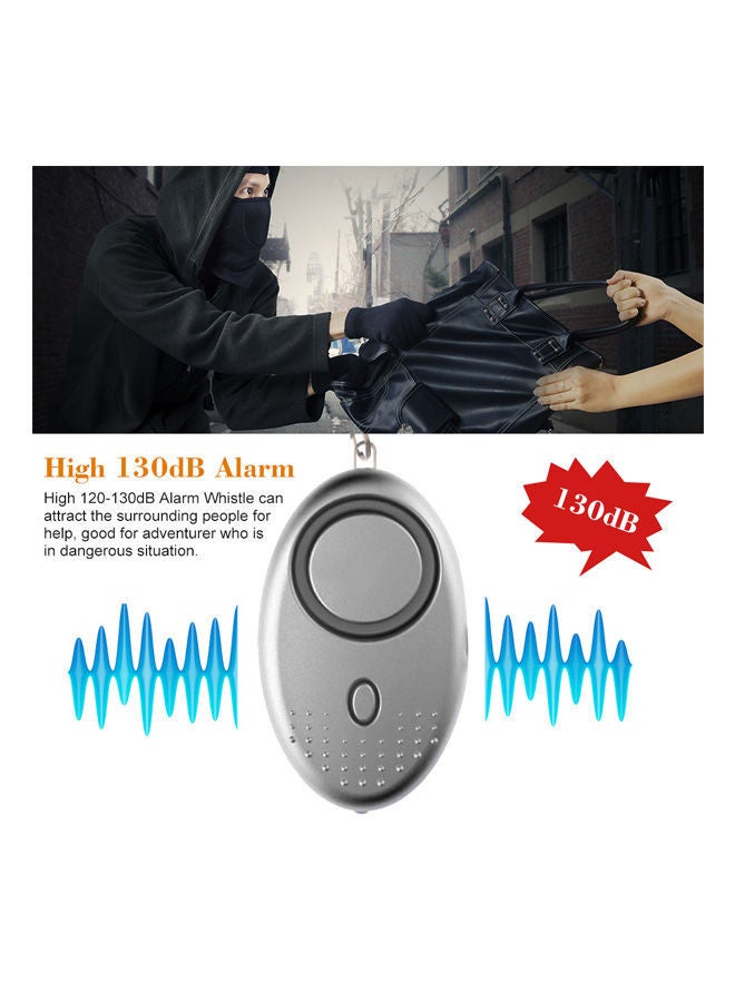 NIBEMINENT Self-Defence Security Alarm Keychain Silver 8x5.5x3centimeter - Image 2
