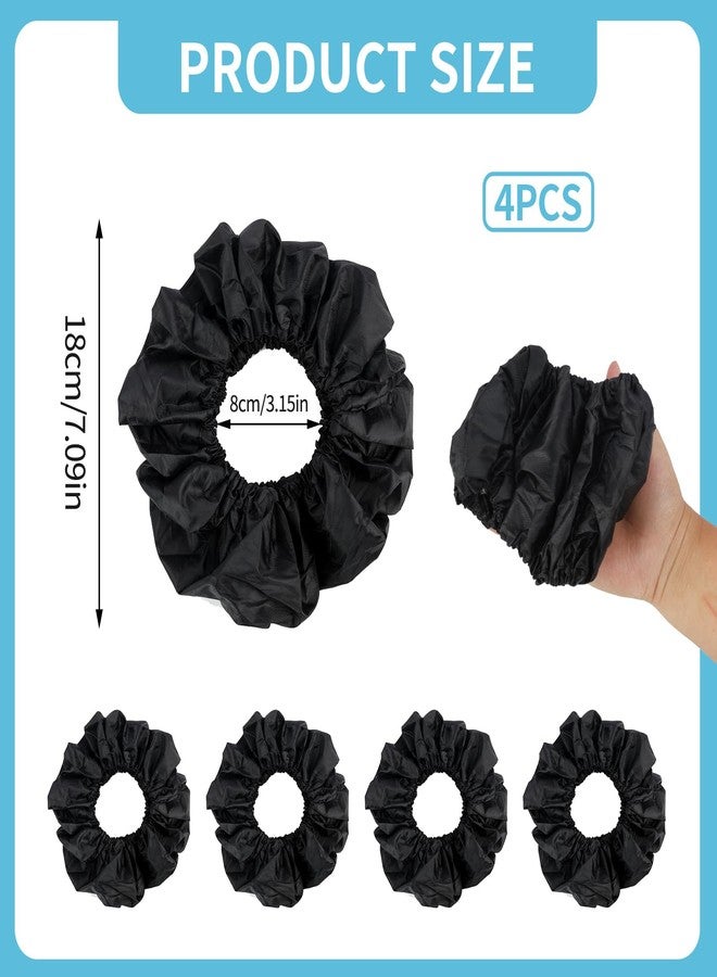 Dedoda 4 Pack Baby Stroller Wheel Cover Black Wheelchair Wheel Tire Protector for Child Kid Baby Stroller Jogger Wheels Covers Noise Reducing & Anti Scratch Cart Wheel Tire Protectors Accessories L - Image 2