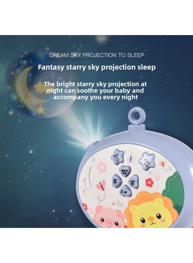 Youbain Baby Bed Bell Rattle Children 0-1 Years Old Music Rotating Bedside Bell Baby Soothing Toy Remote Control-Color:668-21/powder Bluetooth Remote Control Color Box  - Image 4