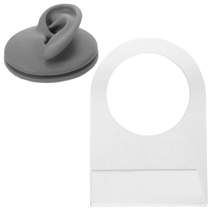 Artificial Ear Model For Earring Display - Silicone Part Right Ear With Stand - Jewelry Storage And Practice For Home Or Store - Image 1