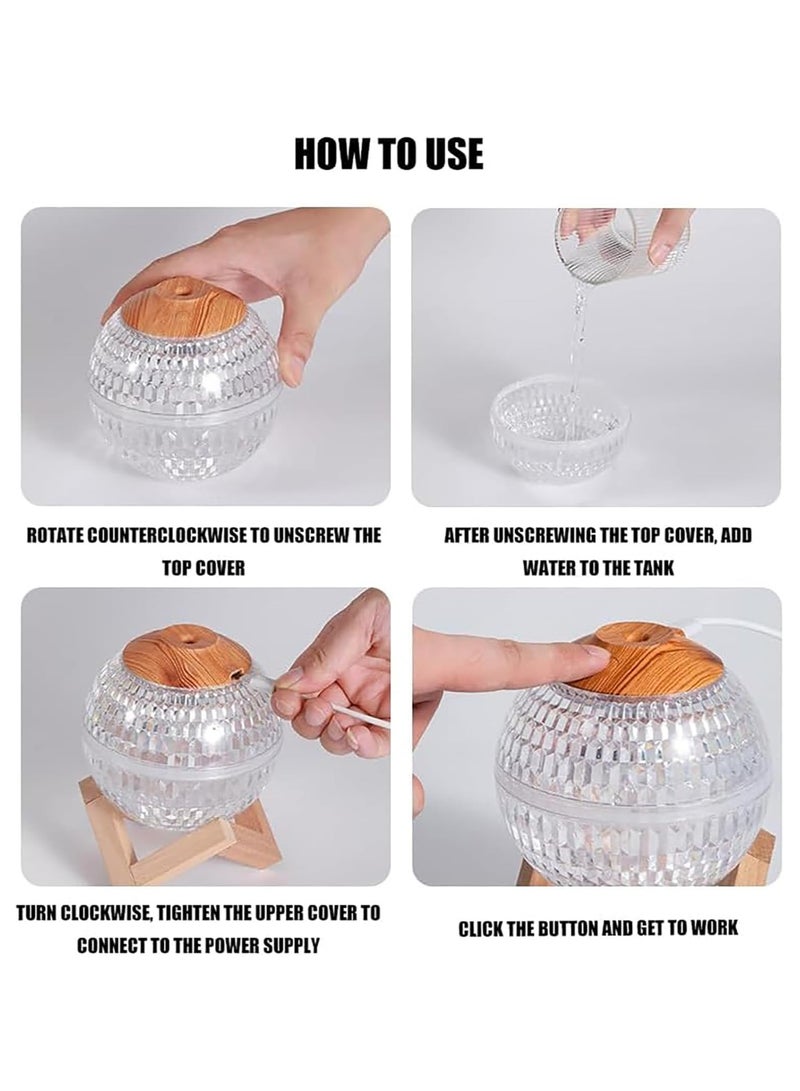 House of Quirk Crystal Ball Mini Humidifier, Cute Cool Mist Humidifier for Kids Bedroom with LED Night Light, Mini Personal Humidifier for Glass Decoration with Auto Shut Off  - Image 5