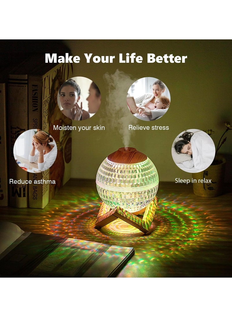 House of Quirk Crystal Ball Mini Humidifier, Cute Cool Mist Humidifier for Kids Bedroom with LED Night Light, Mini Personal Humidifier for Glass Decoration with Auto Shut Off  - Image 2