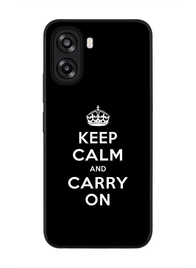 Stylizedd For Oppo A6t 5G / A6t 4G Case,Slim fit Camera Protection, Shockproof Thin Phone cover  - Keep calm and carry on - Image 1