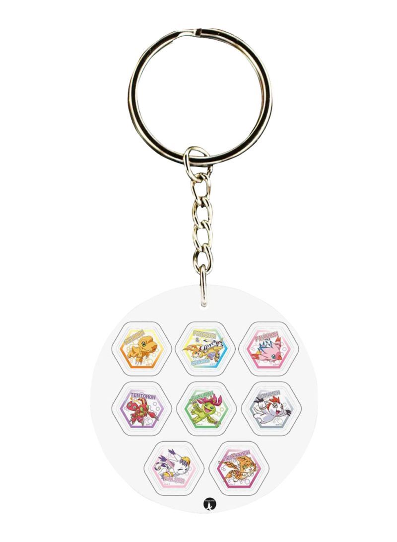 RKN Anime Digimon Printed Keychain