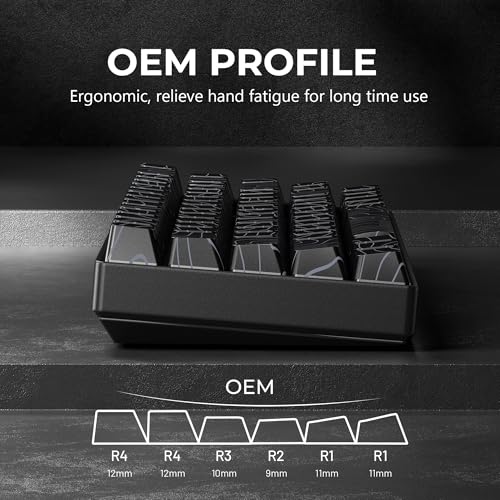 GMKWTL XVX Black Topographic Shine Through Keycaps, Backlit Gaming Keycap Set with OEM Profile, Side Printed Keyboard Key caps Suitable for 60% 65% 75% 80% 96%100% MX Switches Mechanical Keyboard - Image 5