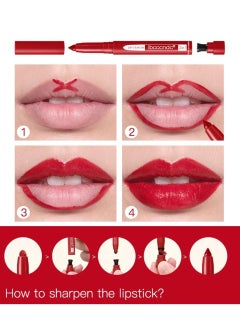 ibcccndc 6 Colors 2in1 Lip Liner and Lipstick Lip Crayon Set Waterproof Long Lasting Lipstick Lip Contour Makeup Lip Pencil Set Full Color Lip Liner Lippie Pencil Lip Liner Lipstick Matte 13  - Image 2