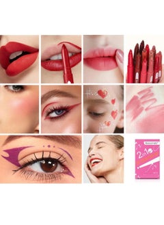 ibcccndc 6 Colors 2in1 Lip Liner and Lipstick Lip Crayon Set Waterproof Long Lasting Lipstick Lip Contour Makeup Lip Pencil Set Full Color Lip Liner Lippie Pencil Lip Liner Lipstick Matte 13  - Image 4