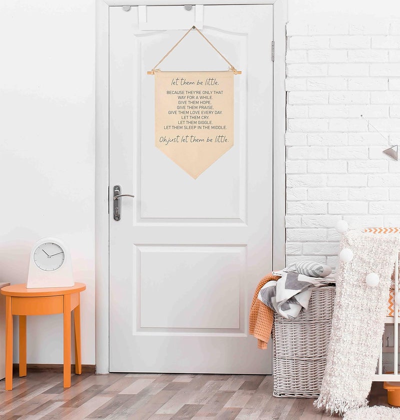 FYSIA Let Them Be Little Sign-Playroom Sign-Birthday Christmas Gift-Canvas Hanging Flag Banner Wall Sign Decor Gift for Nursery Bedroom Playroom Front Door Baby Kids Girl Boy Teen - Image 5