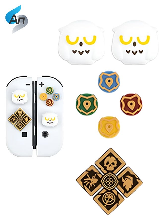 An Cross D-Pad Button Caps Thumb Grips Set, Joystick Cap Cross Button Sticker, Compatible with Nintendo Switch/OLED Controller - Image 1