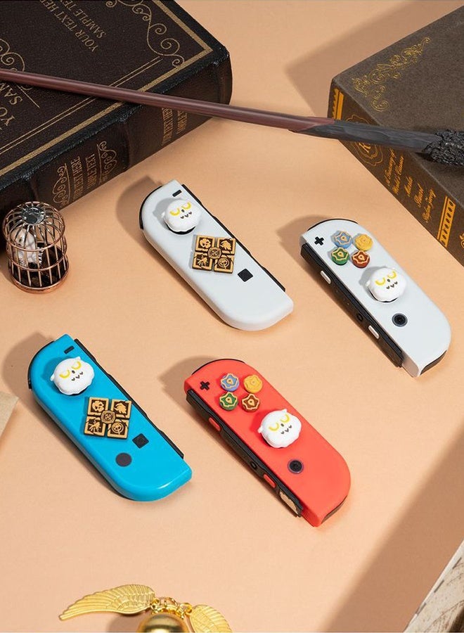 Cross D-Pad Button Caps Thumb Grips Set, Joystick Cap Cross Button Sticker, Compatible with Nintendo Switch/OLED Controller