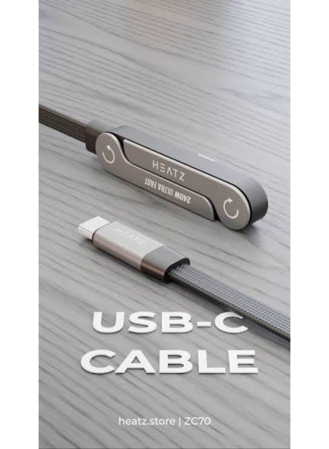 HEATZ CHARGING CABLE CTOC WITH STAND HEATZ ZC70 - Image 2