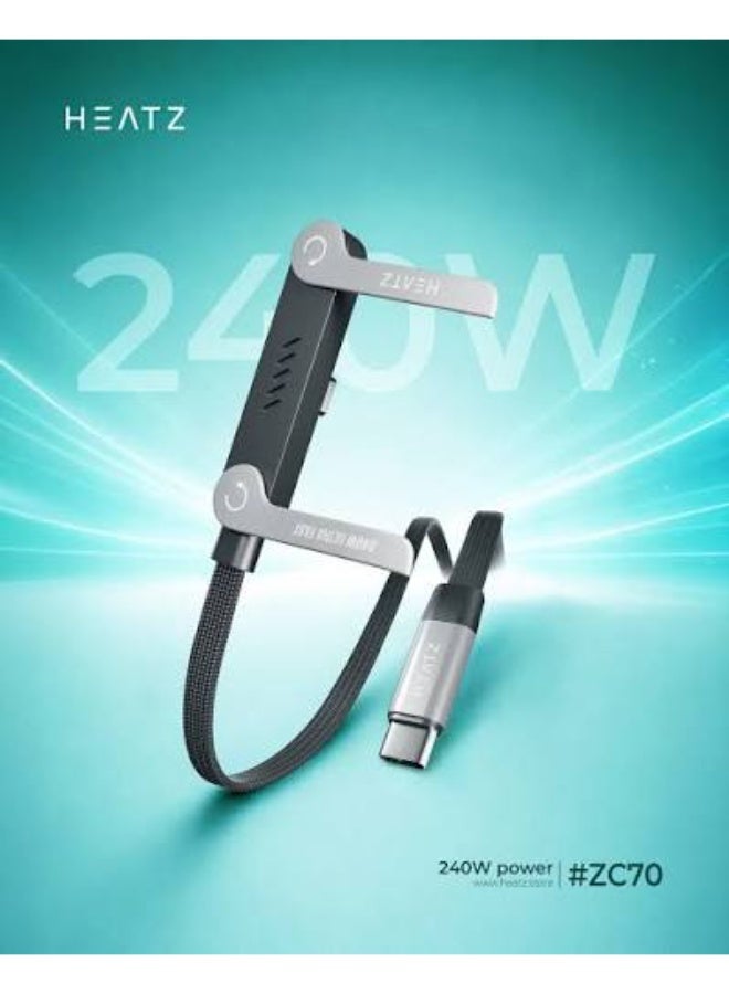 HEATZ CHARGING CABLE CTOC WITH STAND HEATZ ZC70 - Image 1