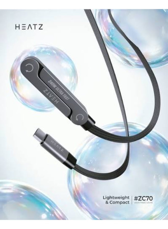 HEATZ CHARGING CABLE CTOC WITH STAND HEATZ ZC70 - Image 3
